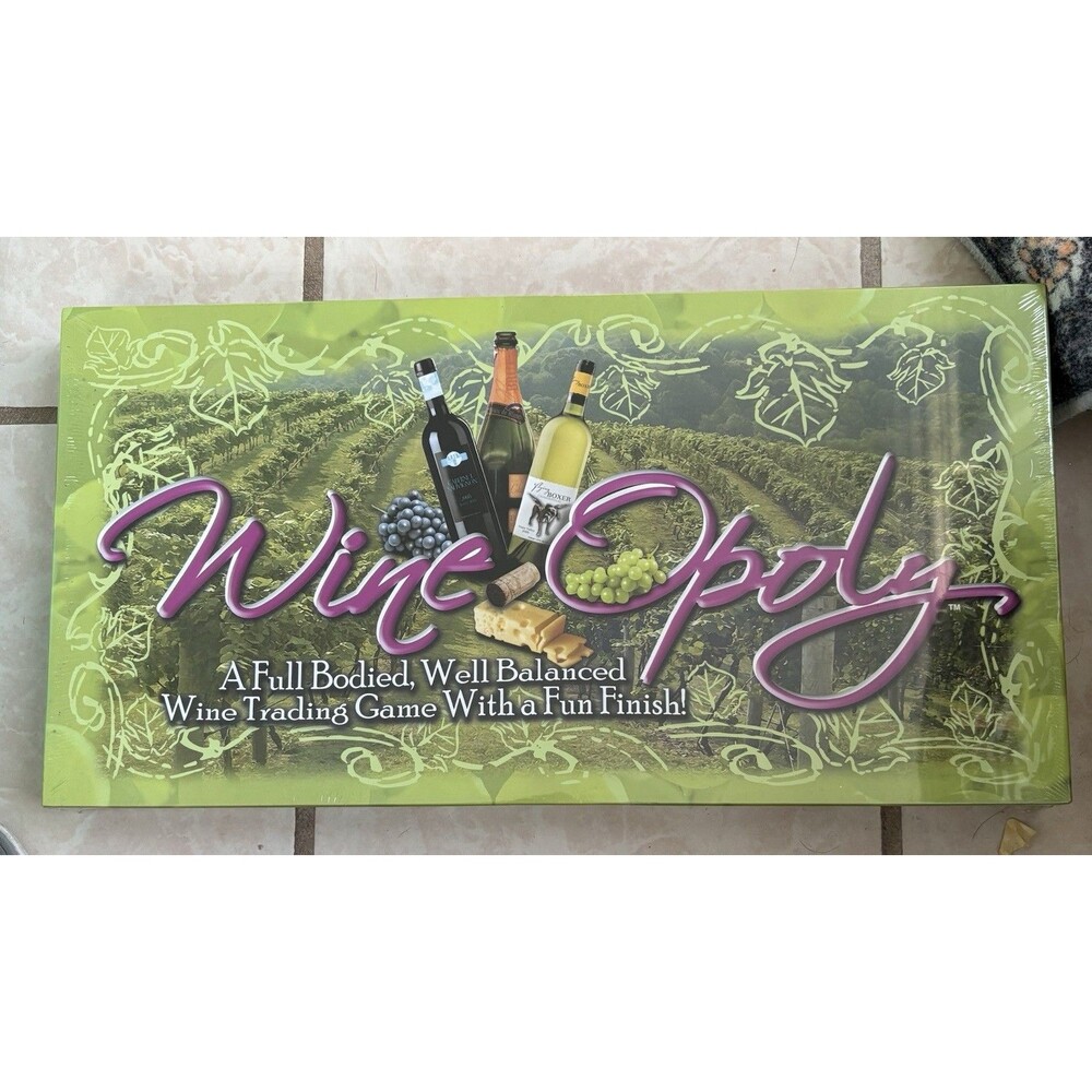 Late for the Sky Wine-Opoly Trading Board Game New, Sealed Made In The U.S.A.